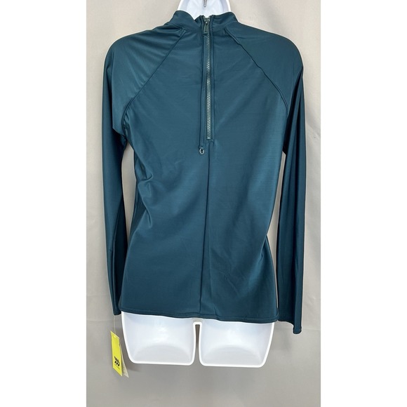 All In Motion Women's Large Green  Mock‎ Neck Long Sleeve Rash guard Surf NWT - Picture 3 of 12